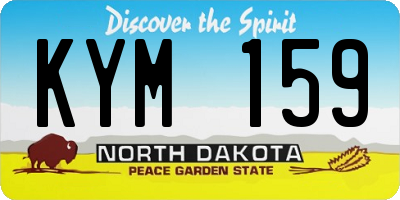 ND license plate KYM159