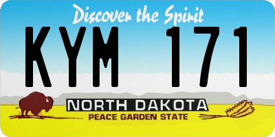 ND license plate KYM171