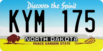 ND license plate KYM175