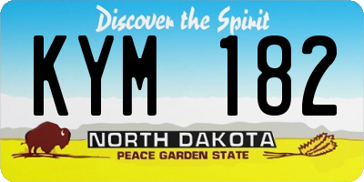 ND license plate KYM182