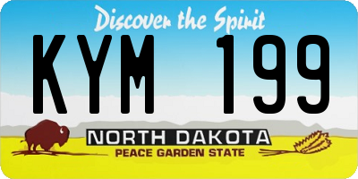 ND license plate KYM199