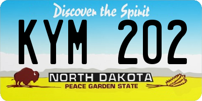 ND license plate KYM202
