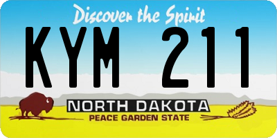 ND license plate KYM211