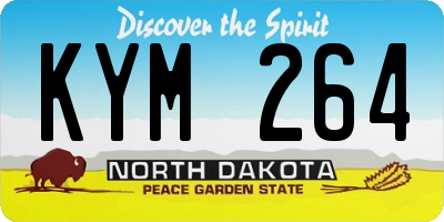 ND license plate KYM264