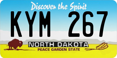 ND license plate KYM267