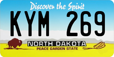 ND license plate KYM269
