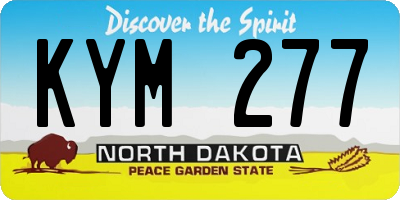 ND license plate KYM277
