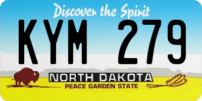 ND license plate KYM279