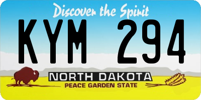 ND license plate KYM294