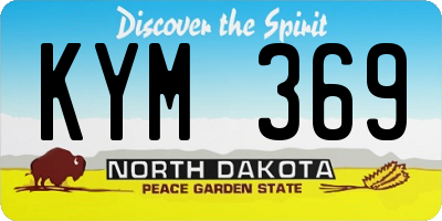 ND license plate KYM369