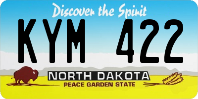 ND license plate KYM422