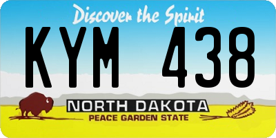 ND license plate KYM438
