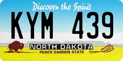 ND license plate KYM439