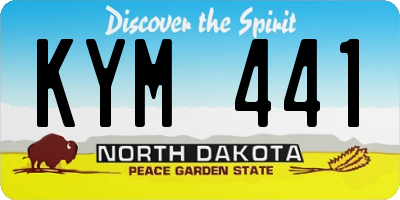 ND license plate KYM441