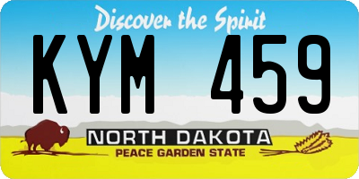 ND license plate KYM459
