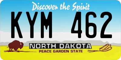 ND license plate KYM462