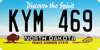 ND license plate KYM469