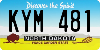 ND license plate KYM481