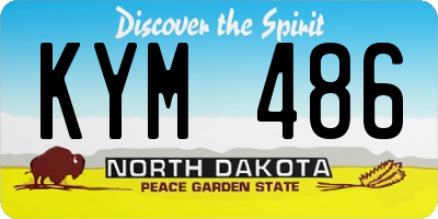 ND license plate KYM486