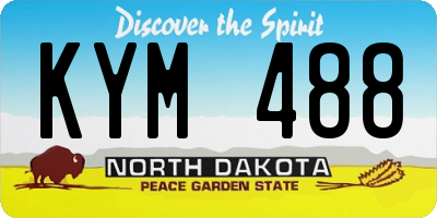 ND license plate KYM488
