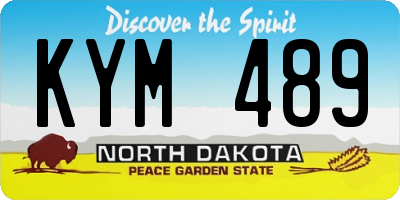 ND license plate KYM489