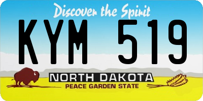 ND license plate KYM519