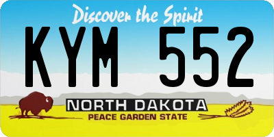 ND license plate KYM552
