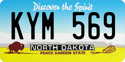 ND license plate KYM569