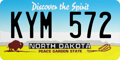 ND license plate KYM572