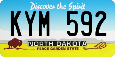 ND license plate KYM592