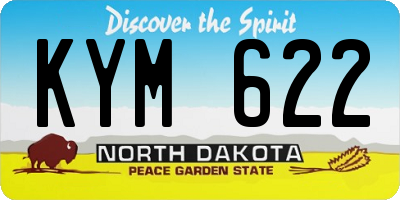 ND license plate KYM622