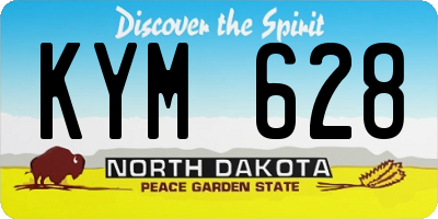 ND license plate KYM628