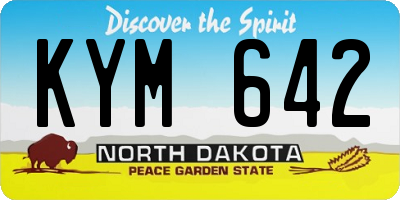 ND license plate KYM642