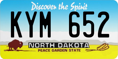 ND license plate KYM652