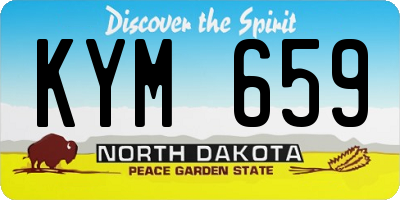 ND license plate KYM659