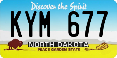 ND license plate KYM677