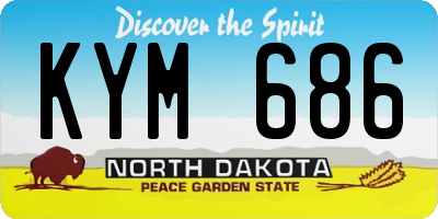 ND license plate KYM686