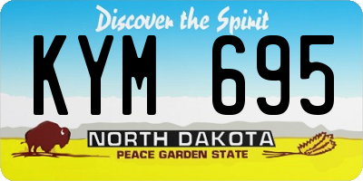ND license plate KYM695