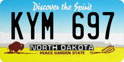 ND license plate KYM697