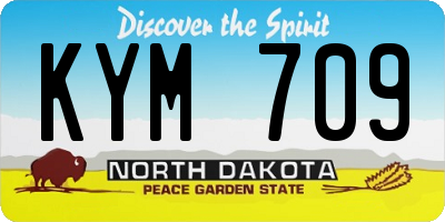 ND license plate KYM709