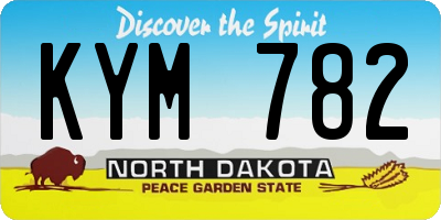 ND license plate KYM782