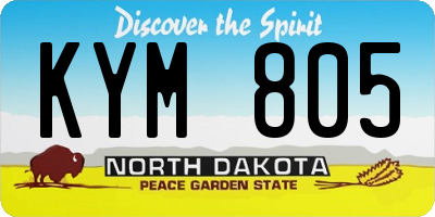 ND license plate KYM805