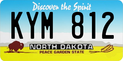 ND license plate KYM812