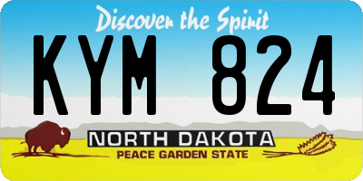 ND license plate KYM824