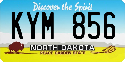 ND license plate KYM856