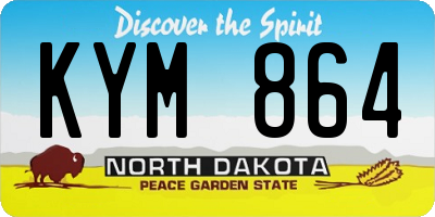 ND license plate KYM864
