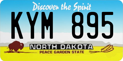 ND license plate KYM895