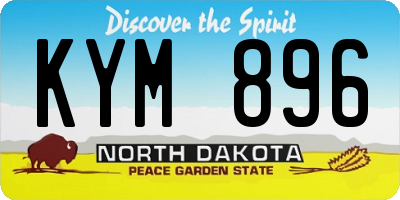 ND license plate KYM896