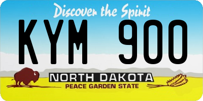 ND license plate KYM900