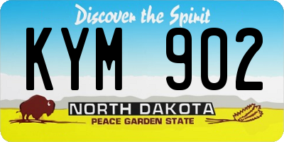 ND license plate KYM902
